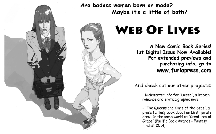 Web of Lives Ad for Geek Girl Con Program Book